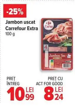 Carrefour Jambon uscat Carrefour Extra 100 g Ofertă