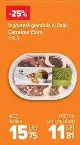Carrefour Înghețată gianduia și fistic Carrefour Extra 200 g Ofertă