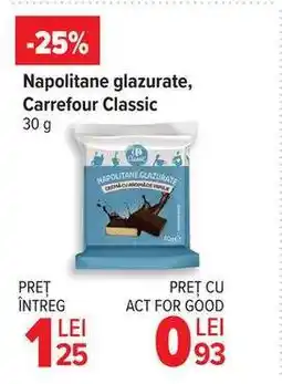 Carrefour Napolitane glazurate, Carrefour Classic Ofertă