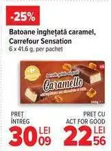 Carrefour Batoane înghețată caramel, Carrefour Sensation Ofertă