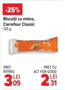 Carrefour Biscuiți cu miere, Carrefour Classic Ofertă