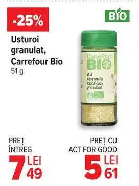 Carrefour Usturoi granulat, Carrefour Bio Ofertă