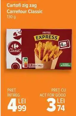 Carrefour Cartofi zig zag Carrefour Classic 130 g Ofertă