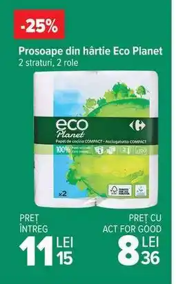 Carrefour Prosoape din hârtie, Eco Planet Ofertă
