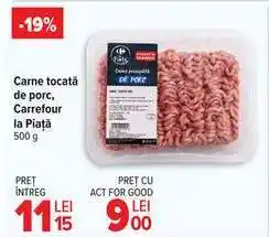Carrefour Carne tocată de porc, Carrefour la Piață Ofertă