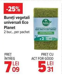 Carrefour Bureți vegetali universali Eco Planet Ofertă