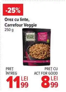 Carrefour Orez cu linte, Carrefour Veggie Ofertă