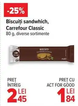 Carrefour Biscuiți sandwich, Carrefour Classic Ofertă
