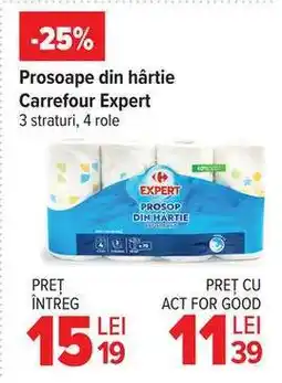 Carrefour Prosoape din hârtie Carrefour Expert Ofertă