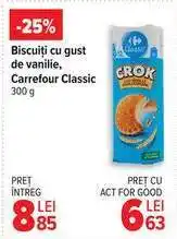 Carrefour Biscuiți cu gust de vanilie, Carrefour Classic Ofertă