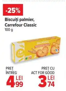 Carrefour Biscuiți palmier, Carrefour Classic Ofertă