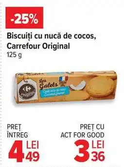 Carrefour Biscuiți cu nucă de cocos Carrefour Original Ofertă