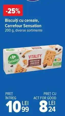Carrefour Biscuiți cu cereale, Carrefour Sensation Ofertă