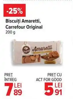 Carrefour Biscuiți Amaretti, Carrefour Original 200 g Ofertă