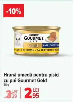 Carrefour Hrană umedă pentru pisici cu pui Gourmet Gold Ofertă