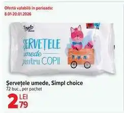 Carrefour Șervețele umede, Simpl choice Ofertă