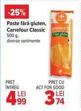 Carrefour Paste fără gluten, Carrefour Classic Ofertă