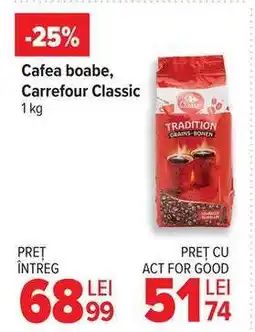 Carrefour Cafea boabe, Carrefour Classic Ofertă