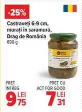 Carrefour Castraveți 6-9 cm, murați în saramură, Drag de România Ofertă