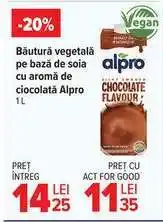 Carrefour Băutură vegetală pe bază de soia cu aromă de ciocolată Alpro 1L Ofertă