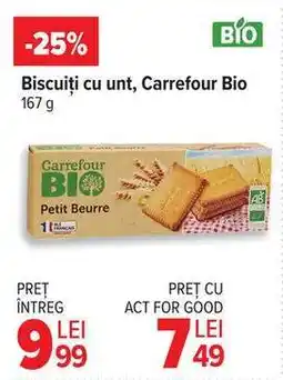 Carrefour Biscuiți cu unt Carrefour Bio Ofertă