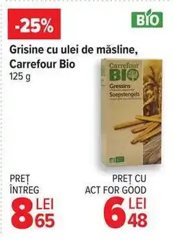 Carrefour Grisine cu ulei de măsline, Carrefour Bio Ofertă