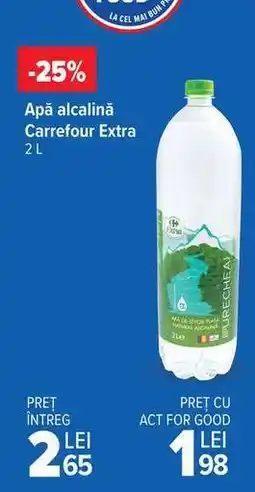 Carrefour Apă alcalină Carrefour Extra 2L Ofertă