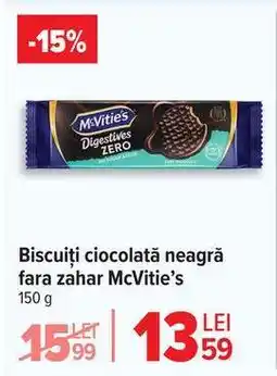 Carrefour Biscuiți ciocolată neagră fără zahăr McVitie’s Ofertă