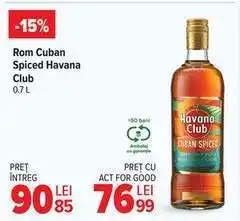 Carrefour Rom Cuban Spiced Havana Club 0.7 L Ofertă