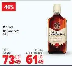Carrefour Whisky Ballantine’s 0.7 L Ofertă