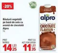 Carrefour Băutură vegetală pe bază de soia cu aromă de ciocolată Alpro Ofertă