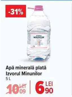 Carrefour Apă minerală plată Izvorul Minunilor 5L Ofertă
