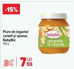 Carrefour Piure de legume/cartofi și spanac BabyBio Ofertă