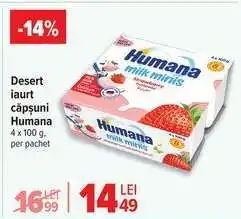 Carrefour Desert iaurt căpșuni Humana Ofertă
