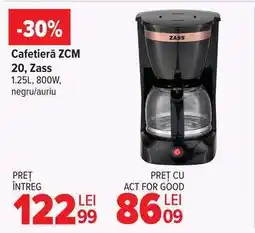 Carrefour Cafetieră ZCM 20, Zass Ofertă