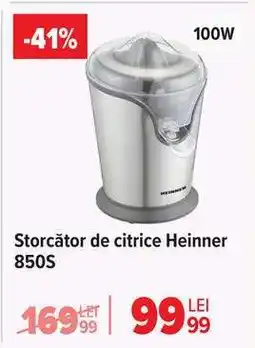 Carrefour Storător de citrice Heinner 850S Ofertă