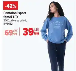 Carrefour Pantaloni sport femei TEX Ofertă