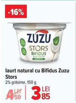 Carrefour Iaurt natural cu Bifidus Zuzu Stors Ofertă