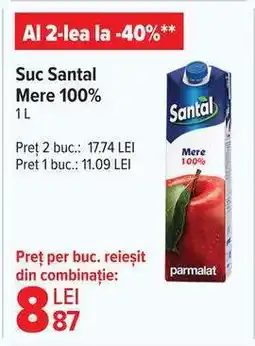 Carrefour Suc Santal Mere 100% Ofertă
