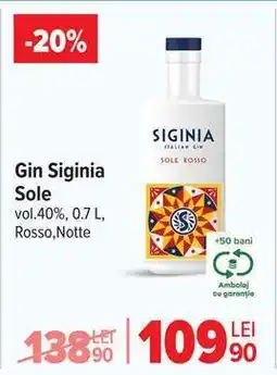 Carrefour Gin Signinia Sole Ofertă