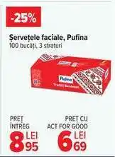 Carrefour Șervețele faciale, Pufina Ofertă
