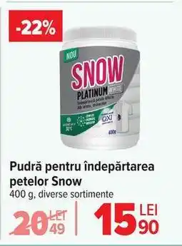 Carrefour Pudră pentru îndepărtarea petelor Snow Ofertă