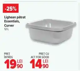 Carrefour Lighean pătrat Essentials, Curver Ofertă