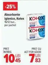 Carrefour Absorbante igienice Kotex Ofertă
