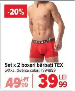 Carrefour Set x 2 boxeri, bărbați TEX Ofertă