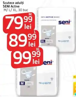 Supeco Scutece adulţi SENI Active M/L/XL Ofertă