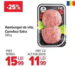 Carrefour Market Hamburgeri de vită, Carrefour Extra Ofertă