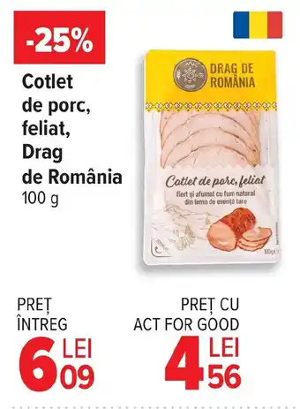 Carrefour Market Cotlet de porc, feliat, Drag de România Ofertă