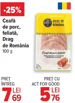 Carrefour Market Ceafă de porc, feliată, Drag de România Ofertă