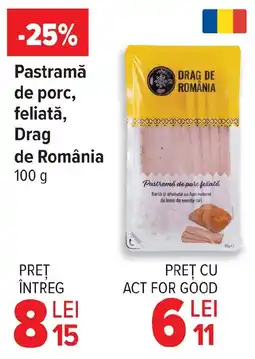 Carrefour Market Pastramǎ de porc, feliată, Drag de România Ofertă